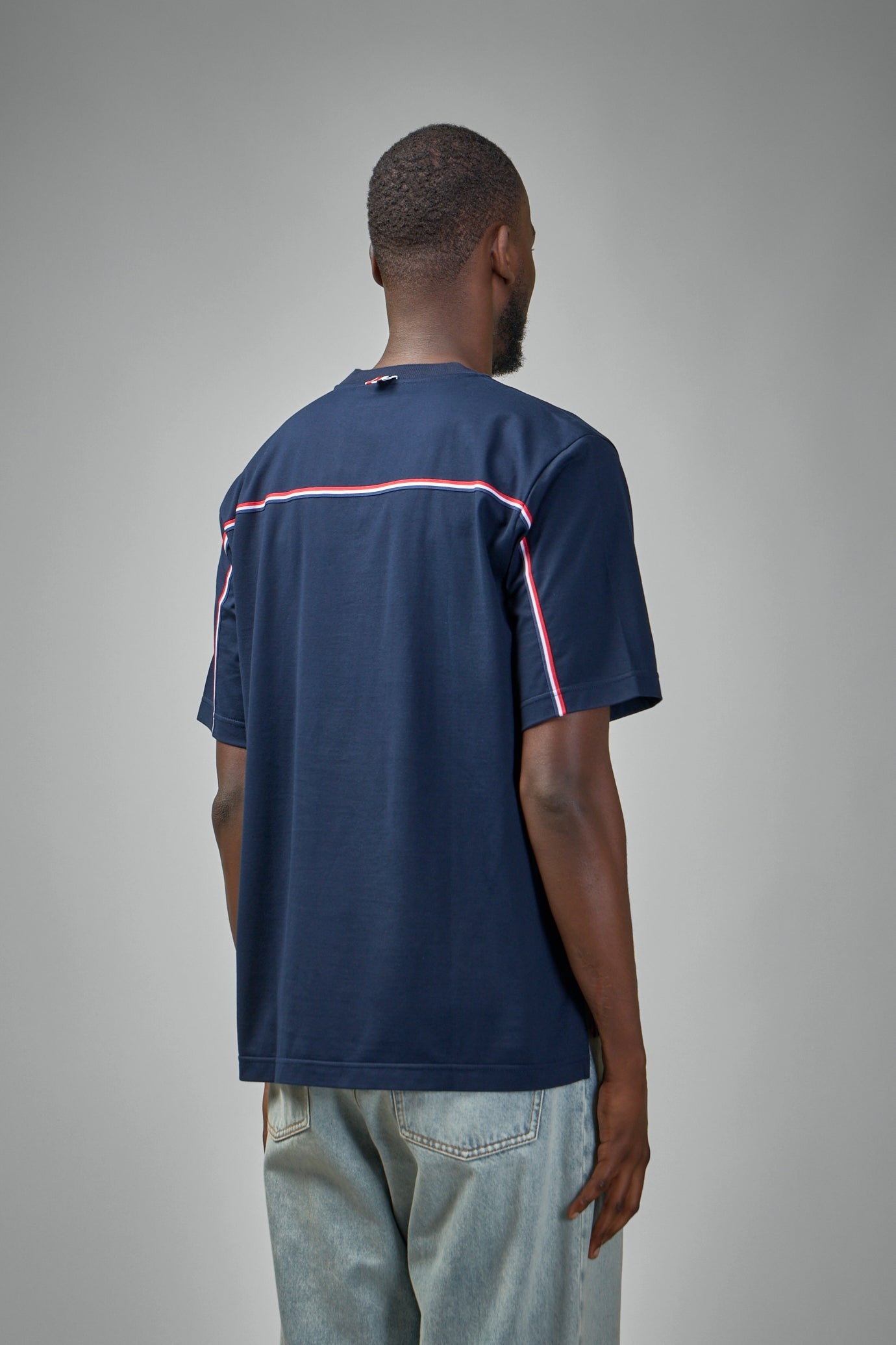 Oversized Short Sleeve Tee W/ RWB Knit Trim - 3