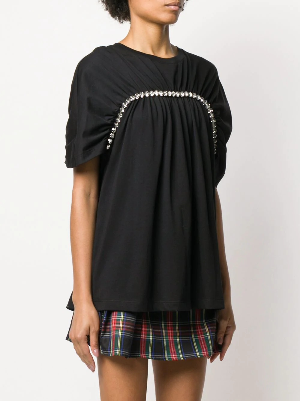 ruched crystal T-shirt - 3