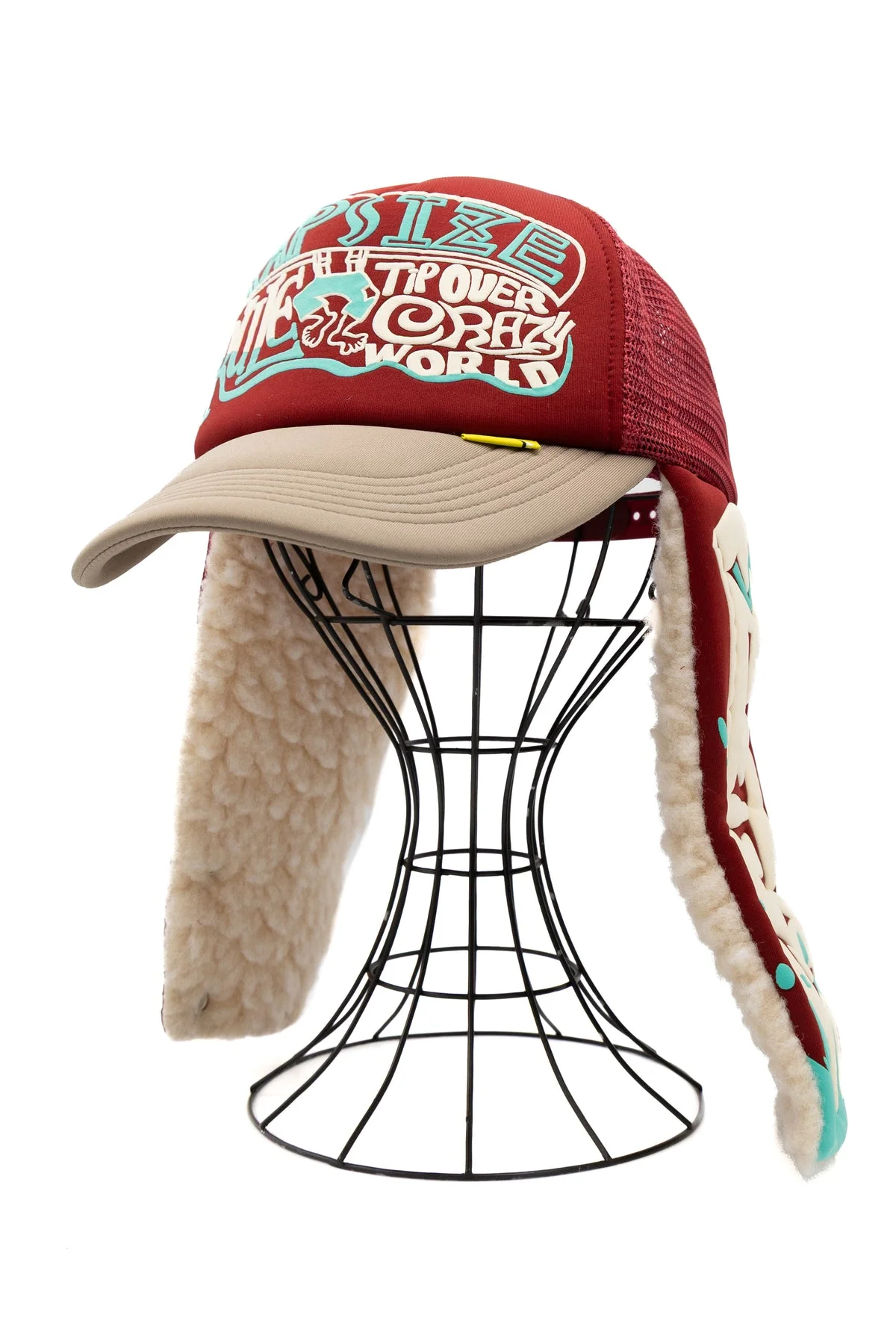 KAPSIZE RULE LUMBER Trucker Cap - Burgundy x Mocha - 1