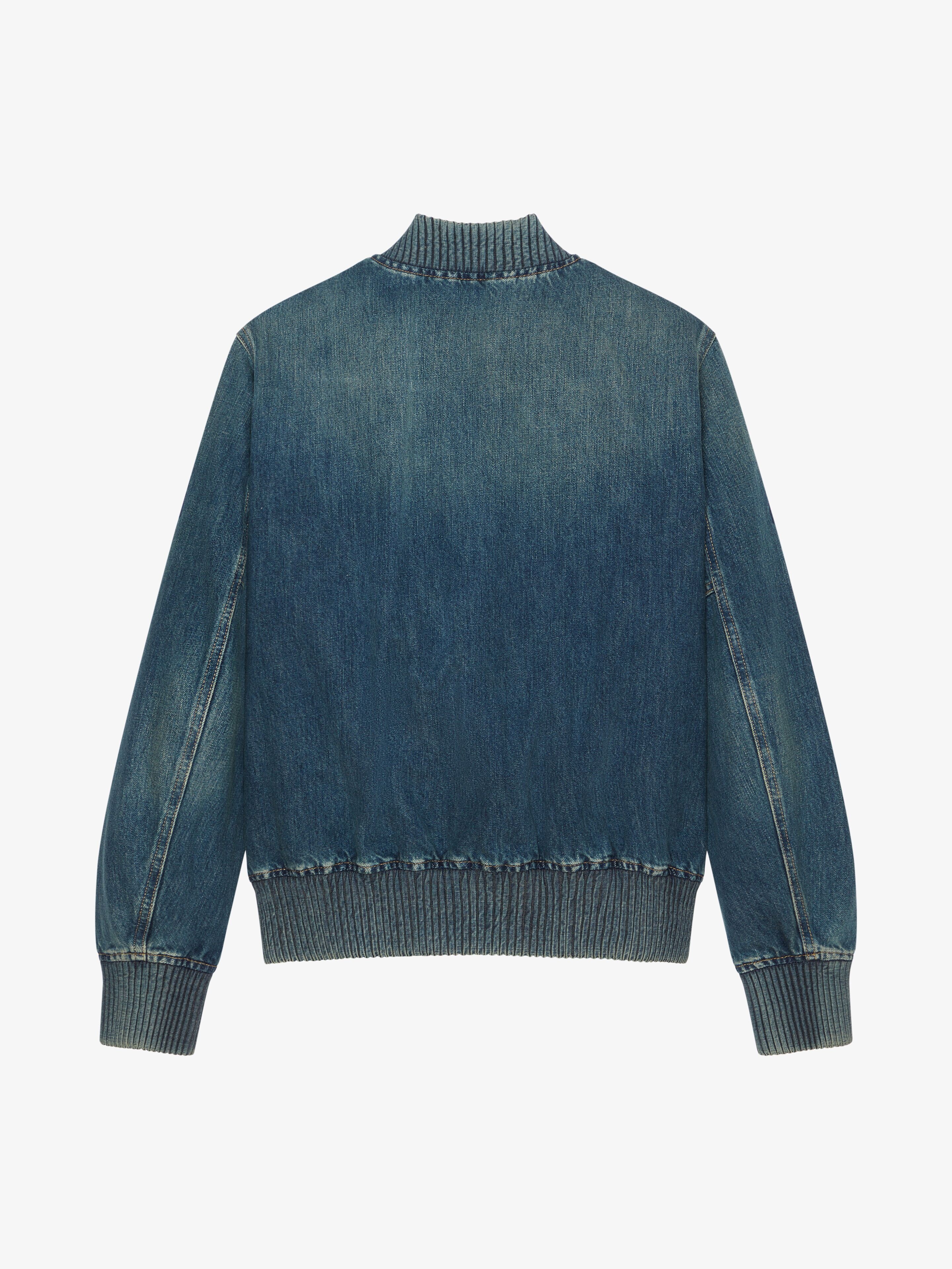 DESTROYED VARSITY JACKET IN DENIM - 3