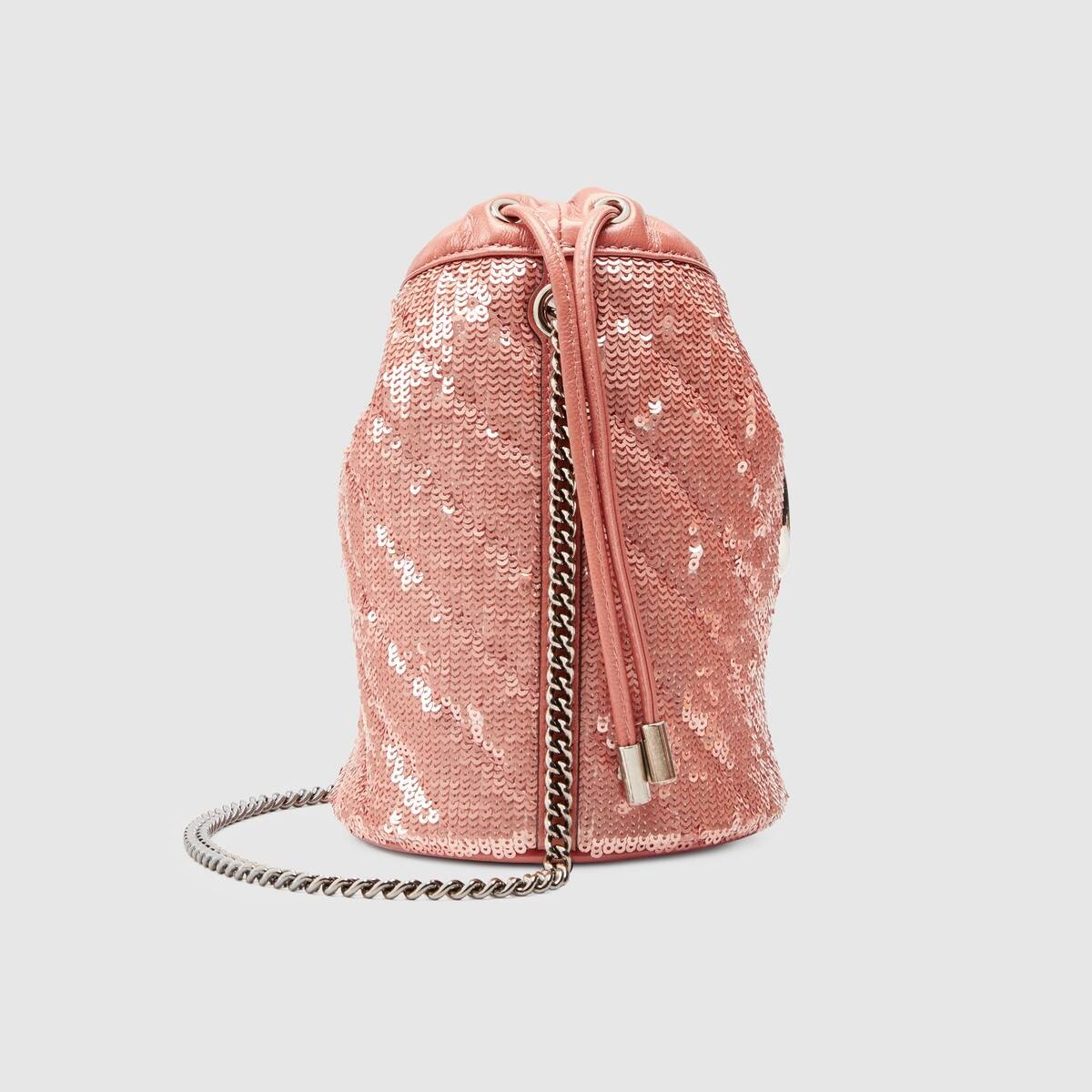 GG Marmont mini sequin bucket bag - 4