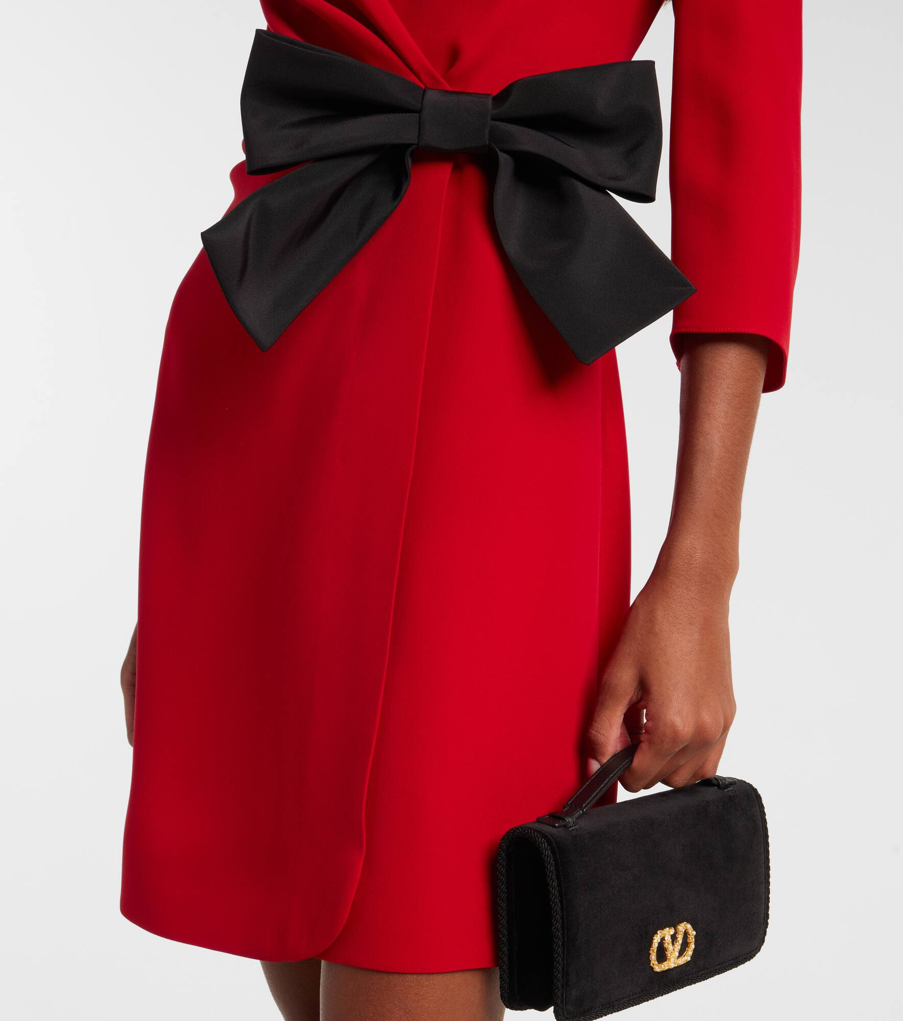 Bow-detail silk minidress - 5