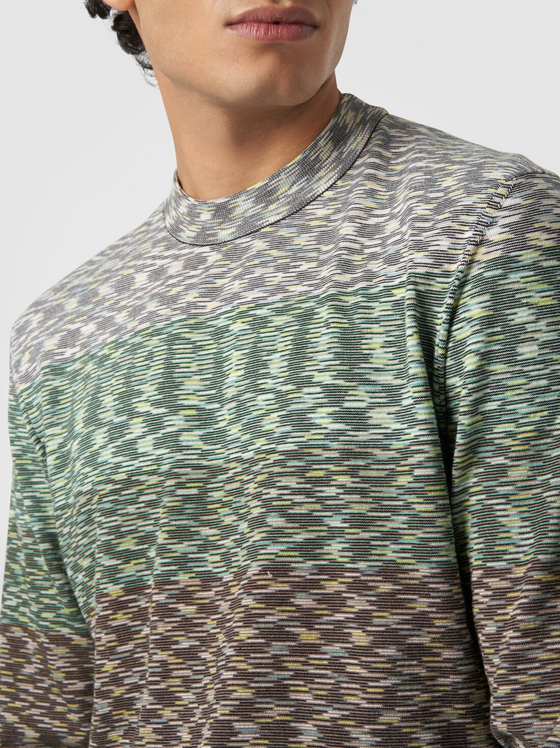 Crew-neck pullover in slub cotton - 5