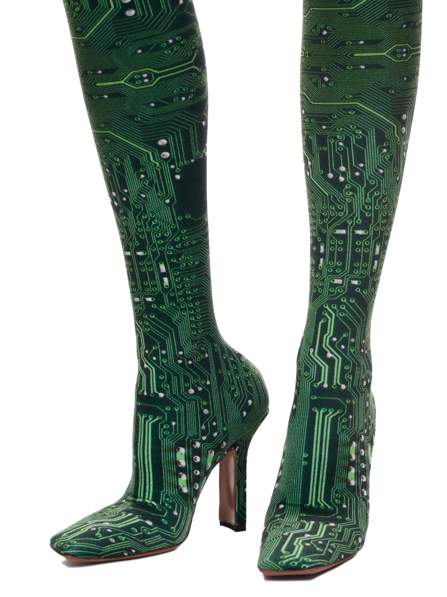 Velvet Cyber High Boomerang Sock Boots - 5