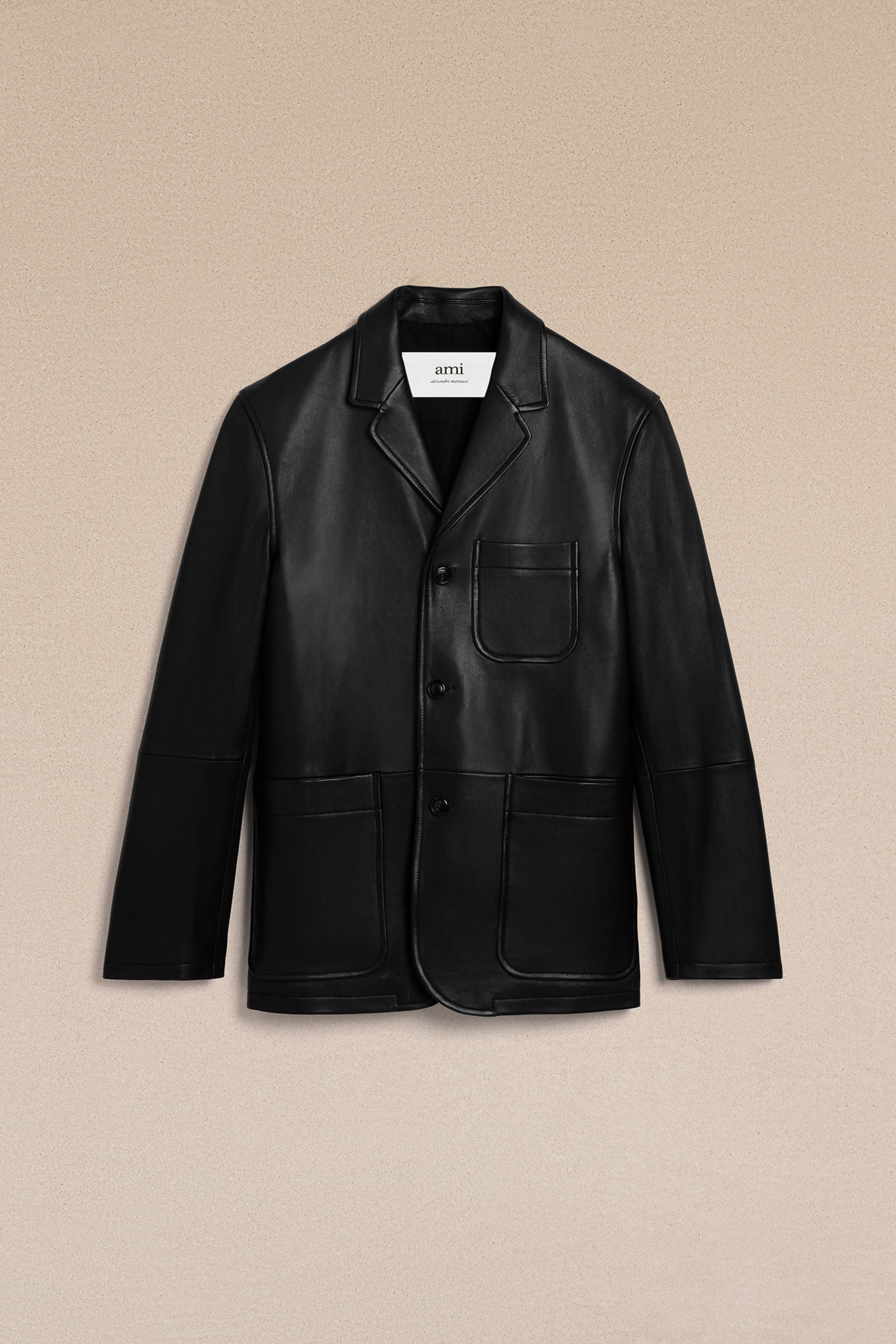 Leather Three Buttons Jackets - 2