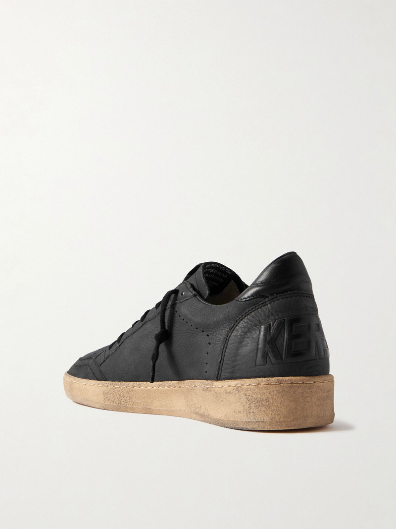 Ball Star Distressed Leather Sneakers Gray 4