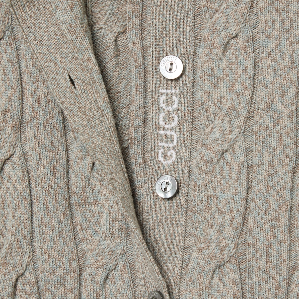 Fine cable and rib wool polo top - 7