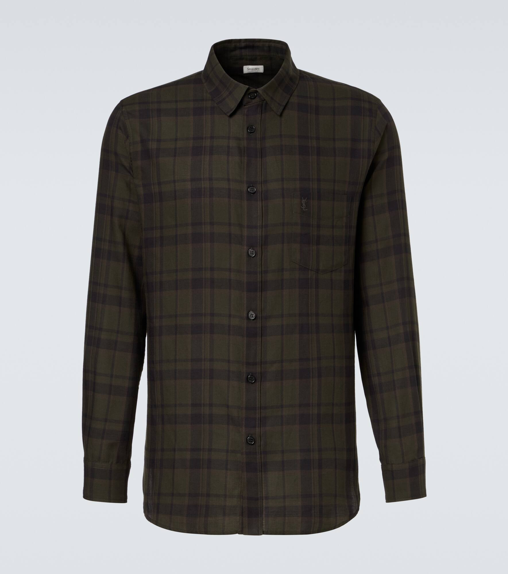 Cassandre checked cotton flannel shirt - 1