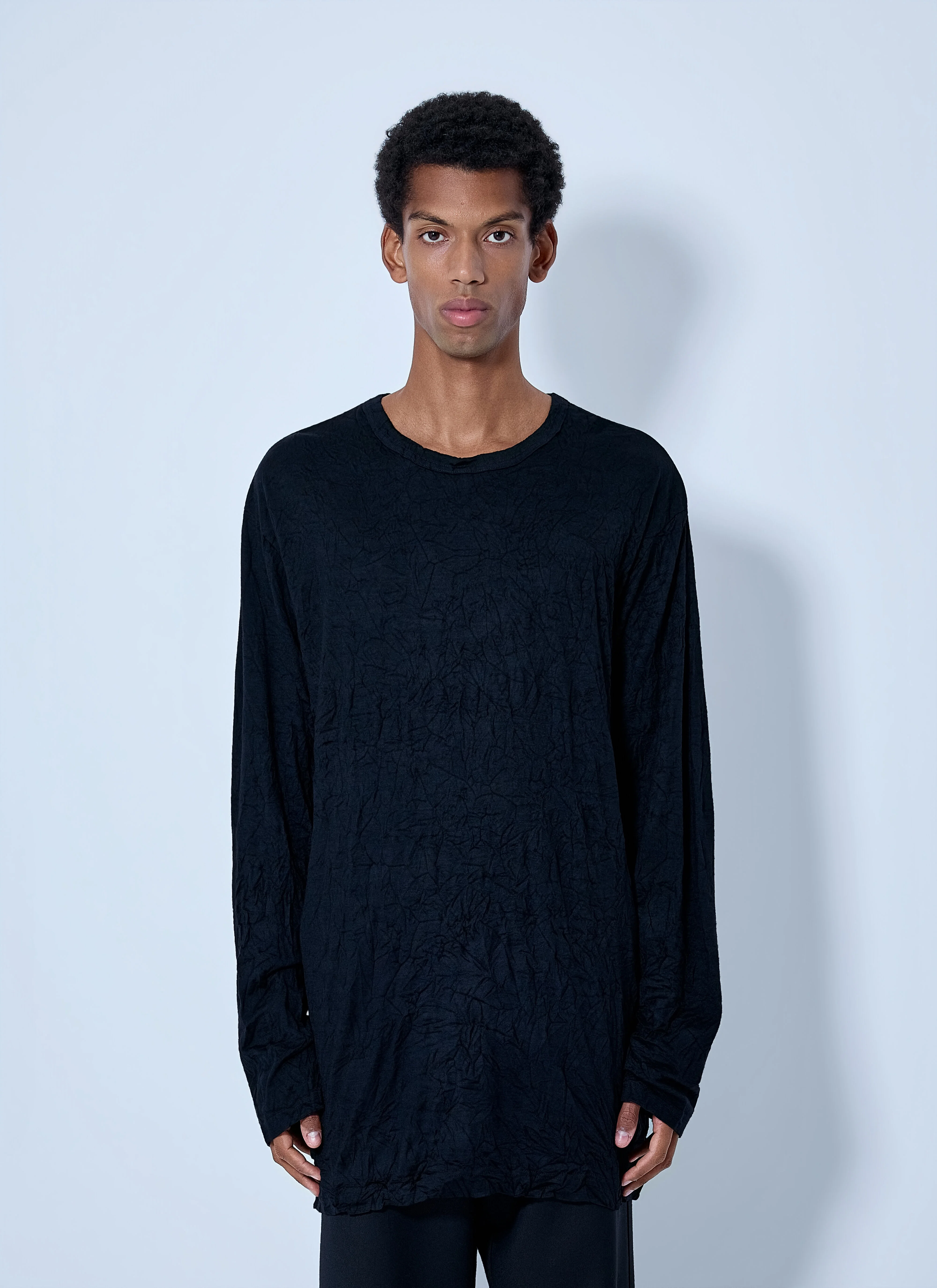 Round Neck Long Sleeve T-Shirt - 1