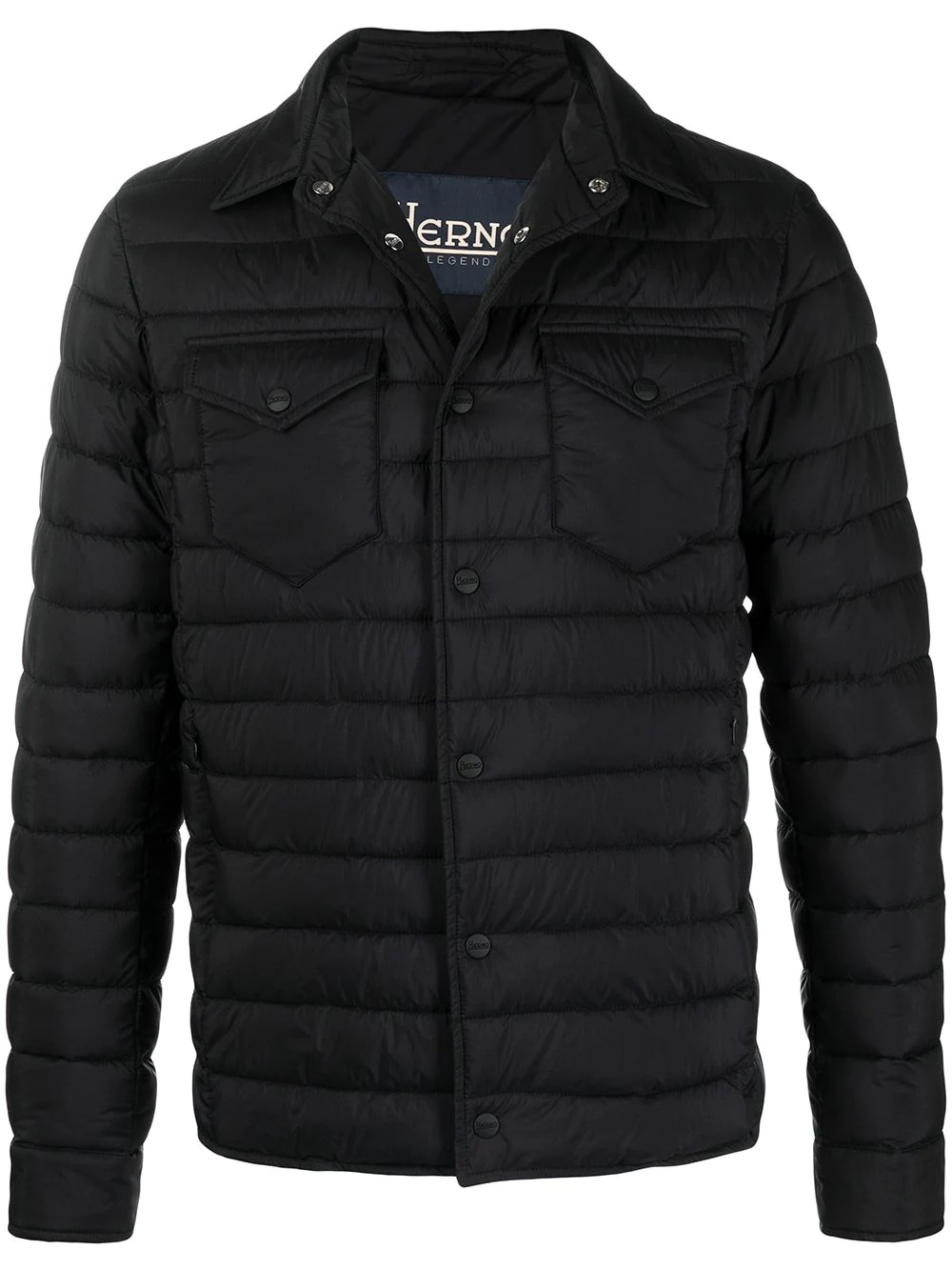 collared padded jacket - 1