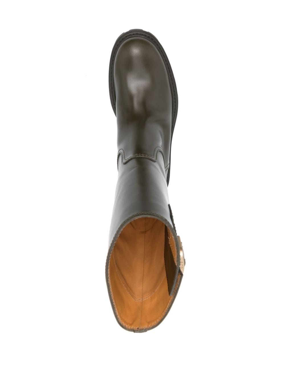 buckle-detail leather boots - 4