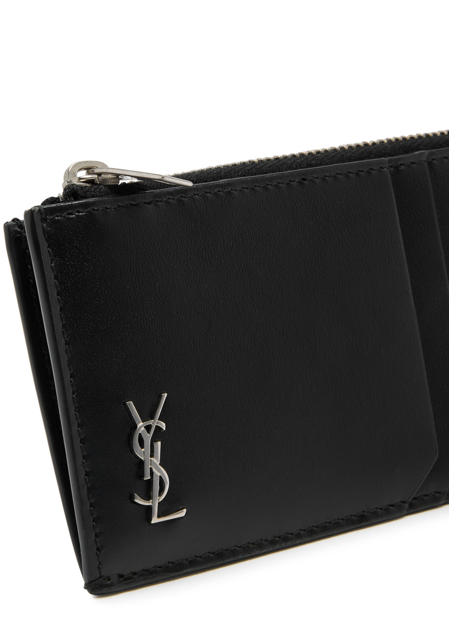 Saint Laurent Cassandre Leather Card Holder - 3