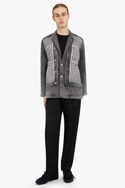 FENG CHEN WANG INSIDE OUT PATCHED DENIM JACKET | BLACK outlook