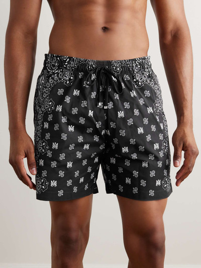 AMIRI Slim-Fit Mid-Length Bandana-Print Swim Shorts outlook