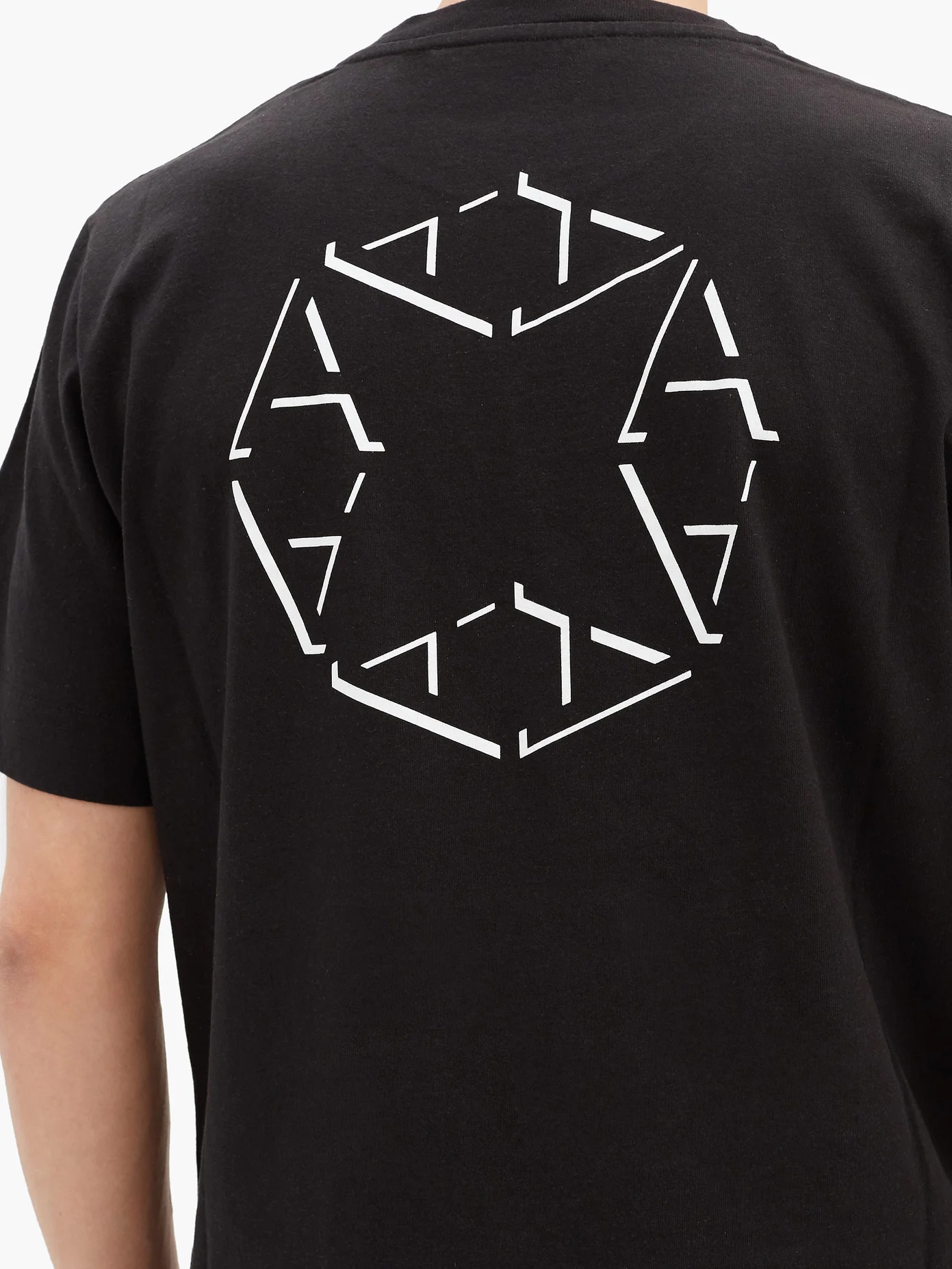 Compass-star logo-print cotton-jersey T-shirt - 3