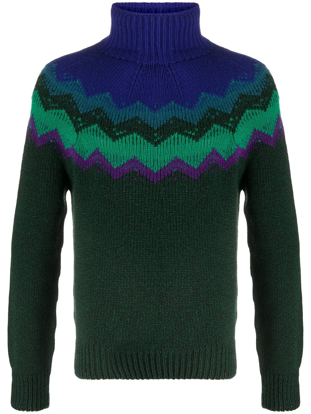 chevron-intarsia jumper - 1