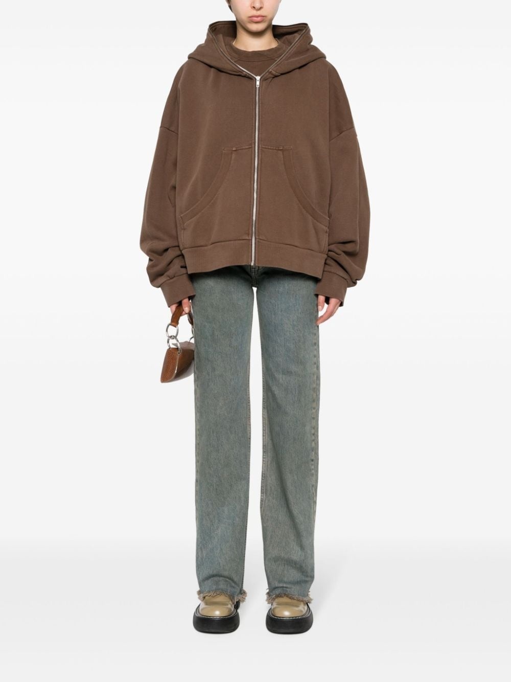organic-cotton zipped hoodie - 2