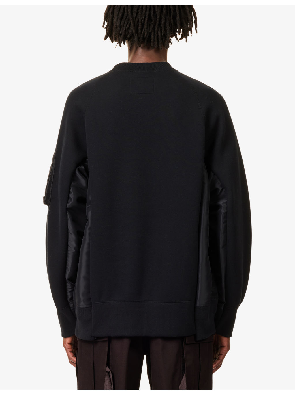 Crewneck Long-Sleeves Cotton-Jersey Blend Sweatshirt - 4