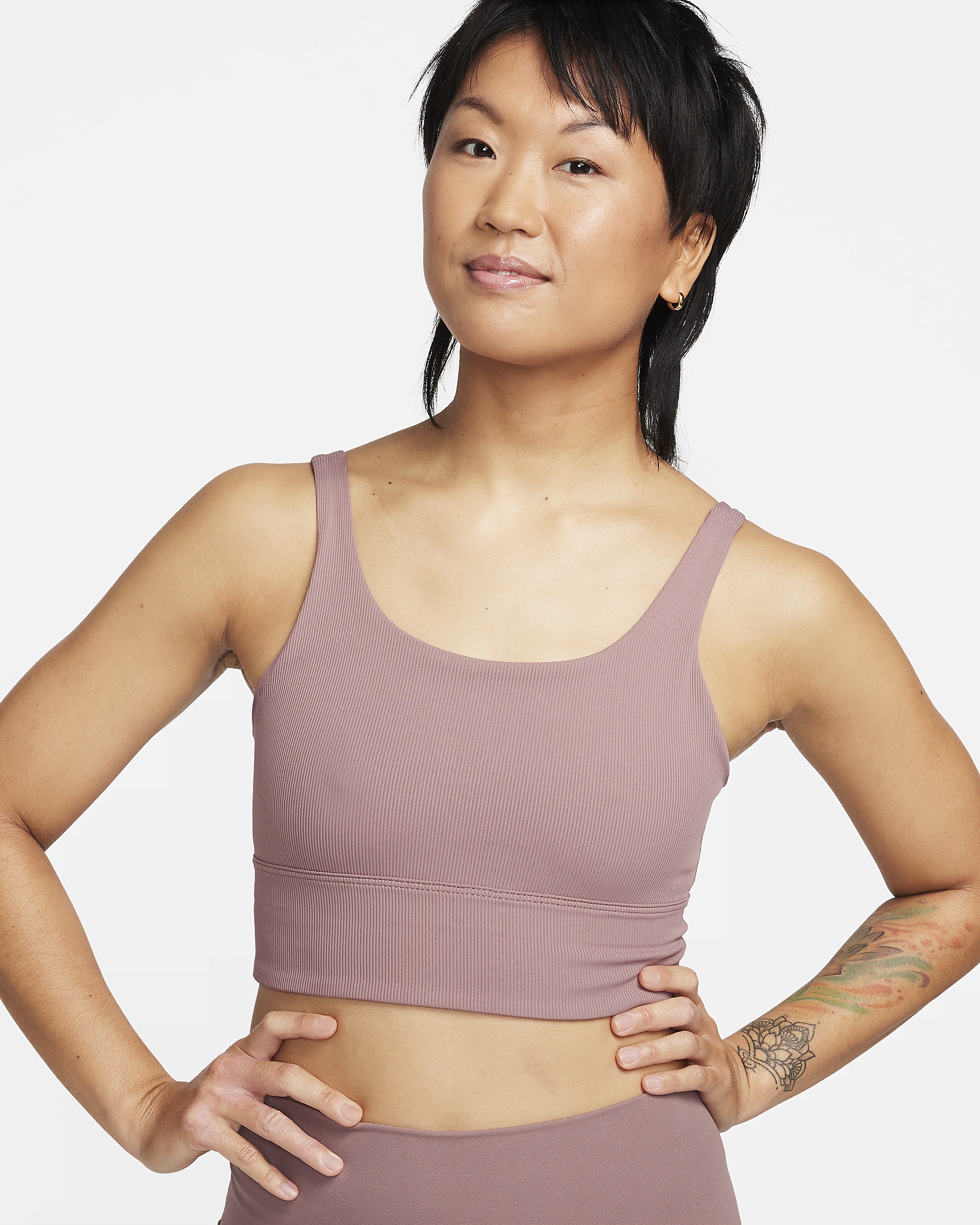 Nike Zenvy Rib Women's Light-Support Non-Padded Longline Sports Bra - 1