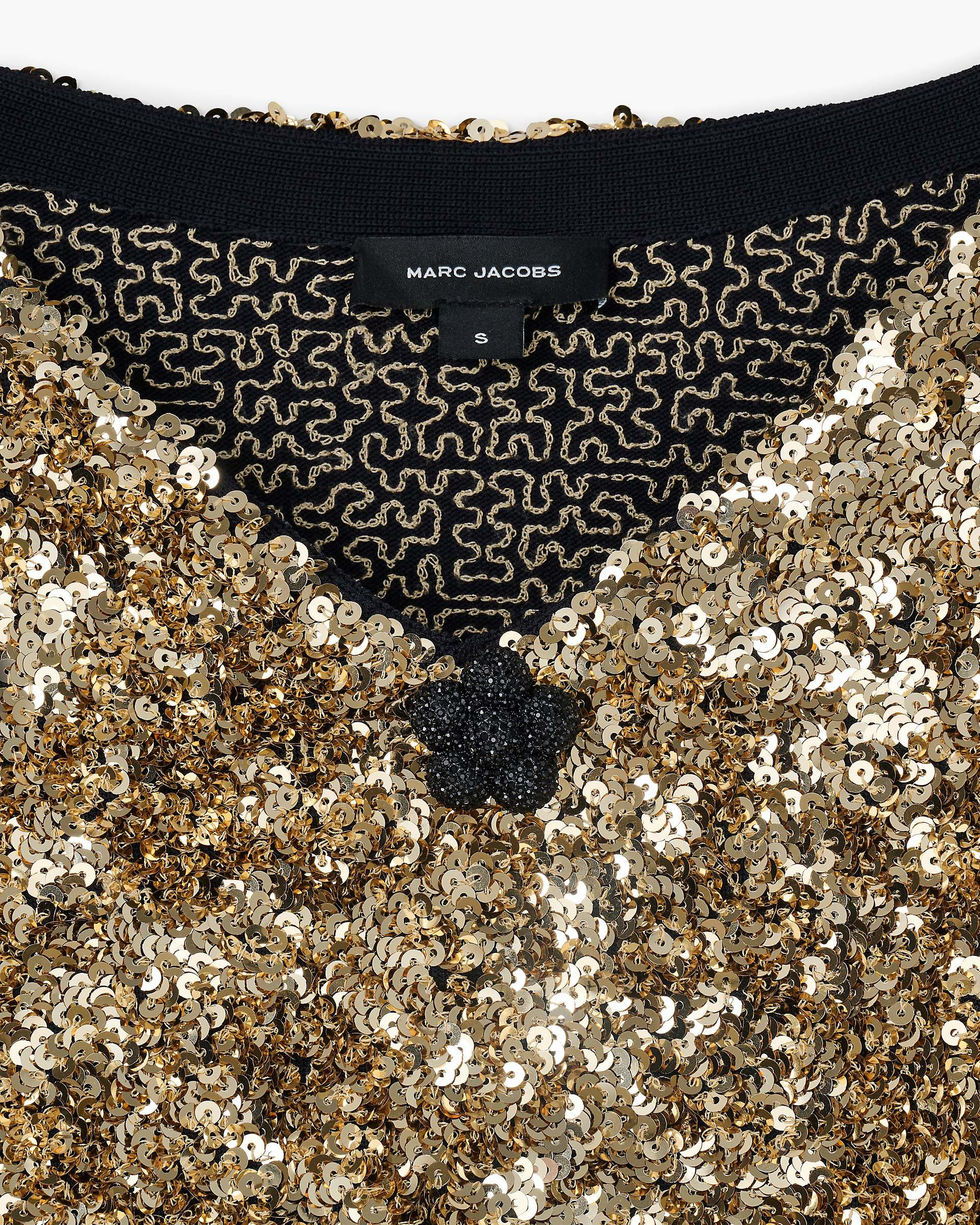 SEQUIN V-NECK KNIT DRESS - 6