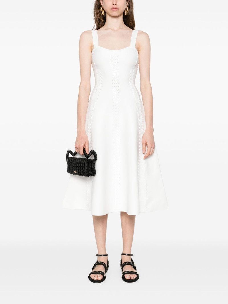 maje perforated-design midi dress outlook