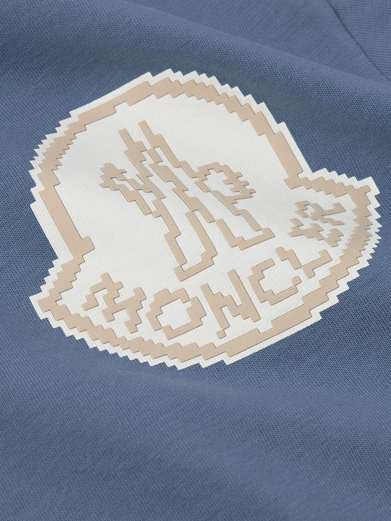 Logo-Appliquéd Cotton-Jersey T-Shirt Light blue - 4