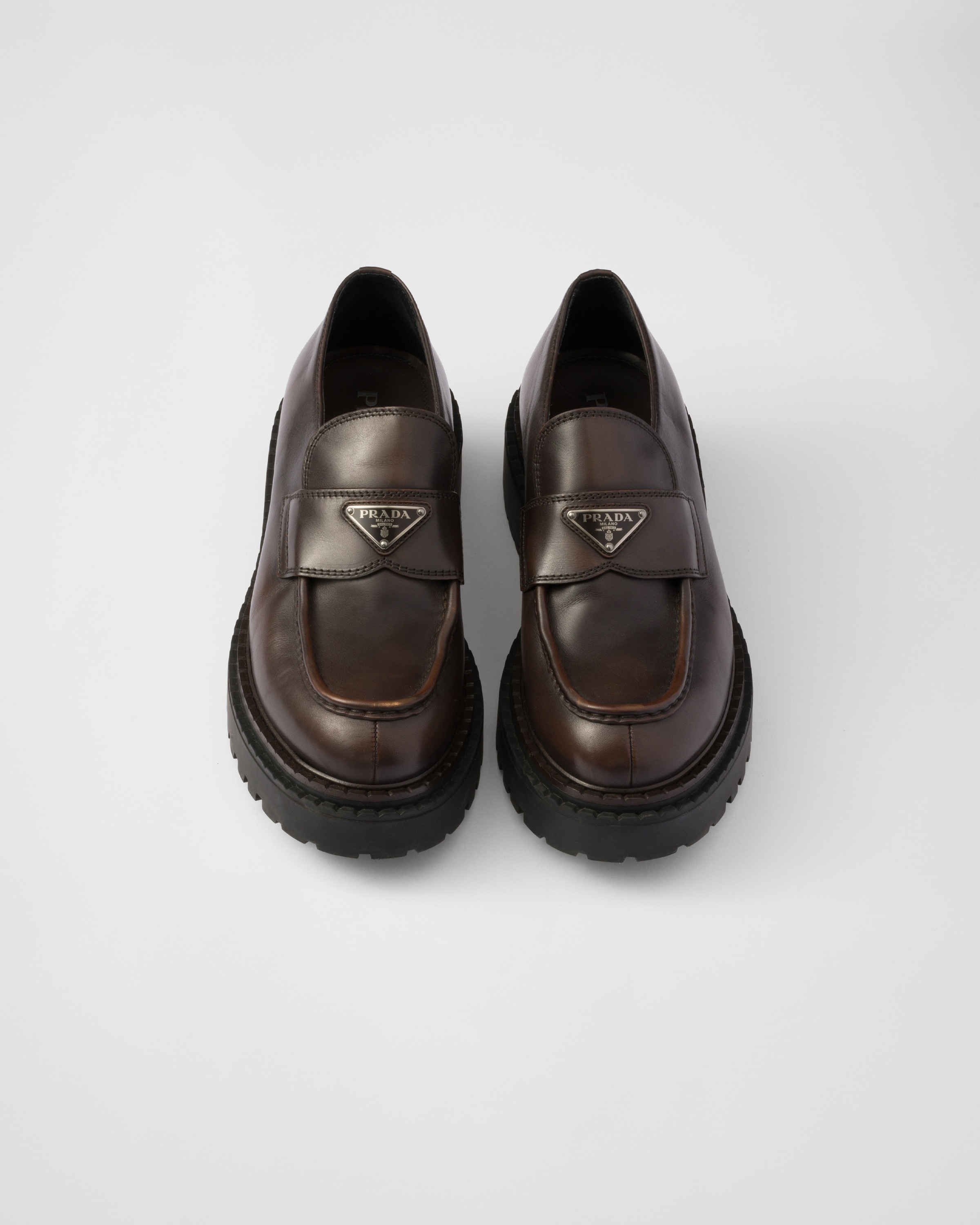 Double Chocolate leather loafers - 3