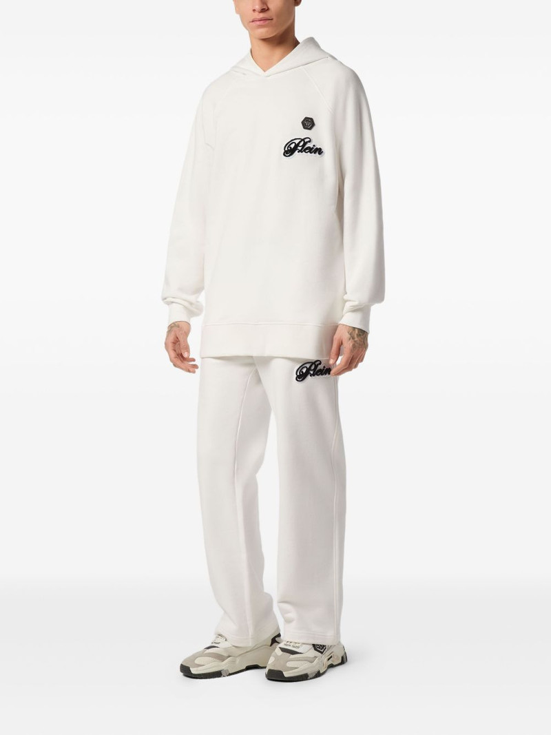 PHILIPP PLEIN logo-patch hoodie outlook
