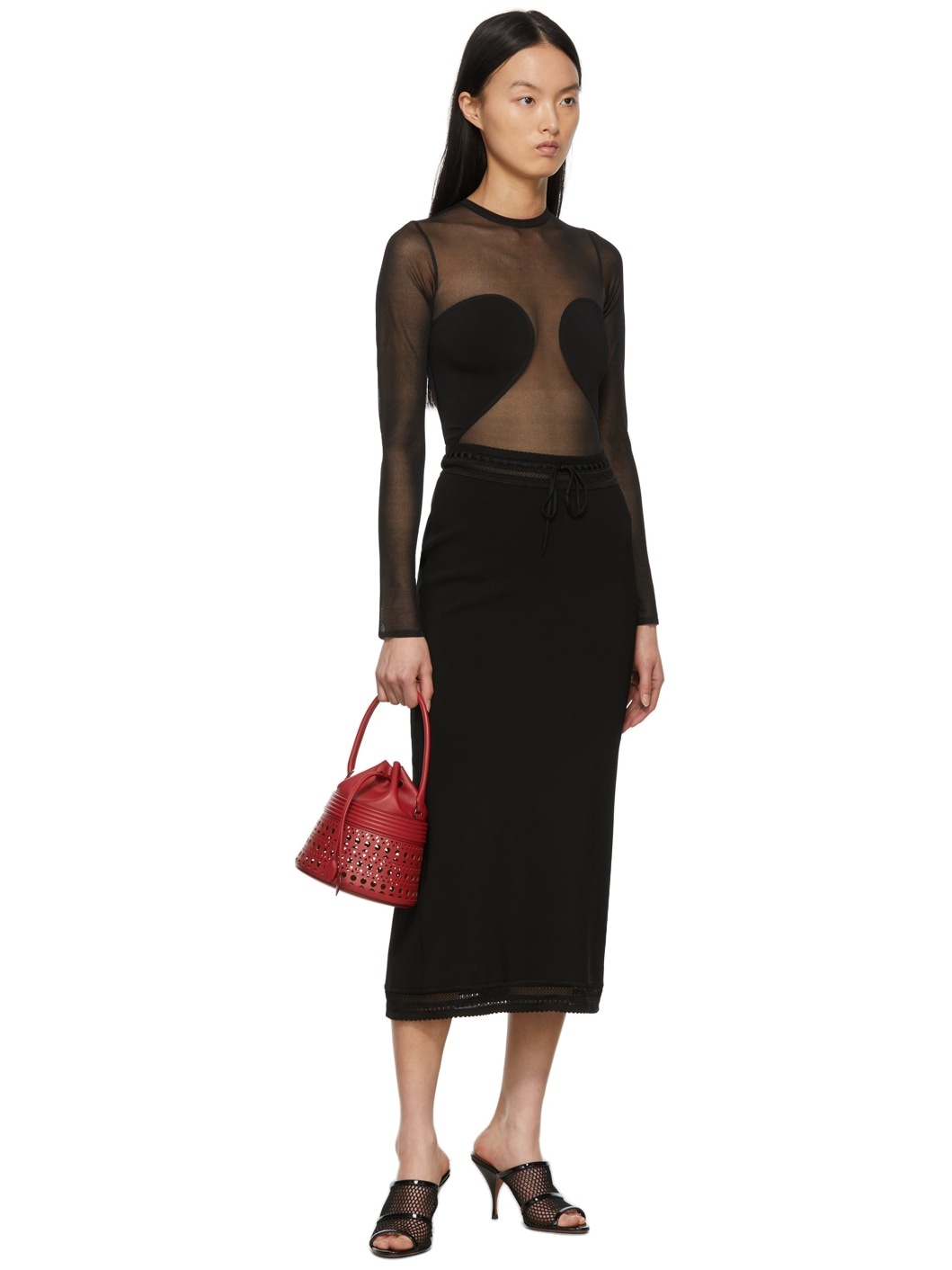 Black Sheer Short Jumpsuit - 5
