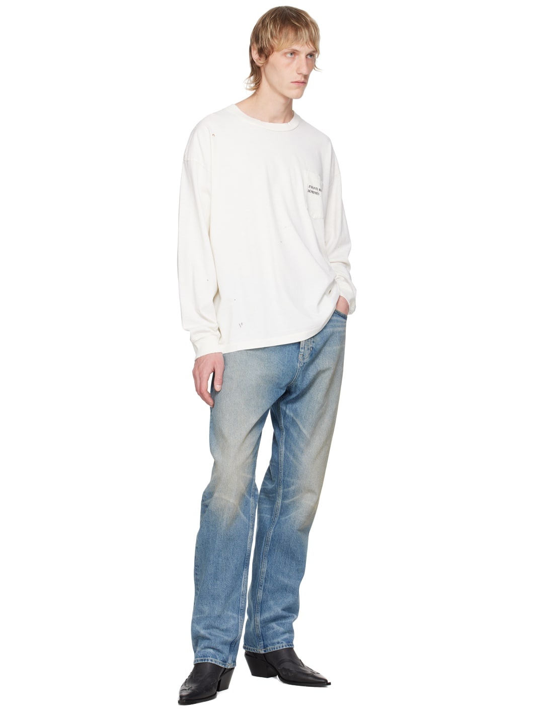 Off-White Pocket Long Sleeve T-Shirt - 4