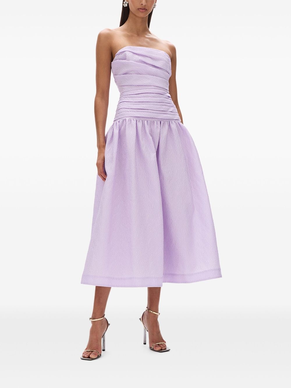 ruched strapless dress - 2