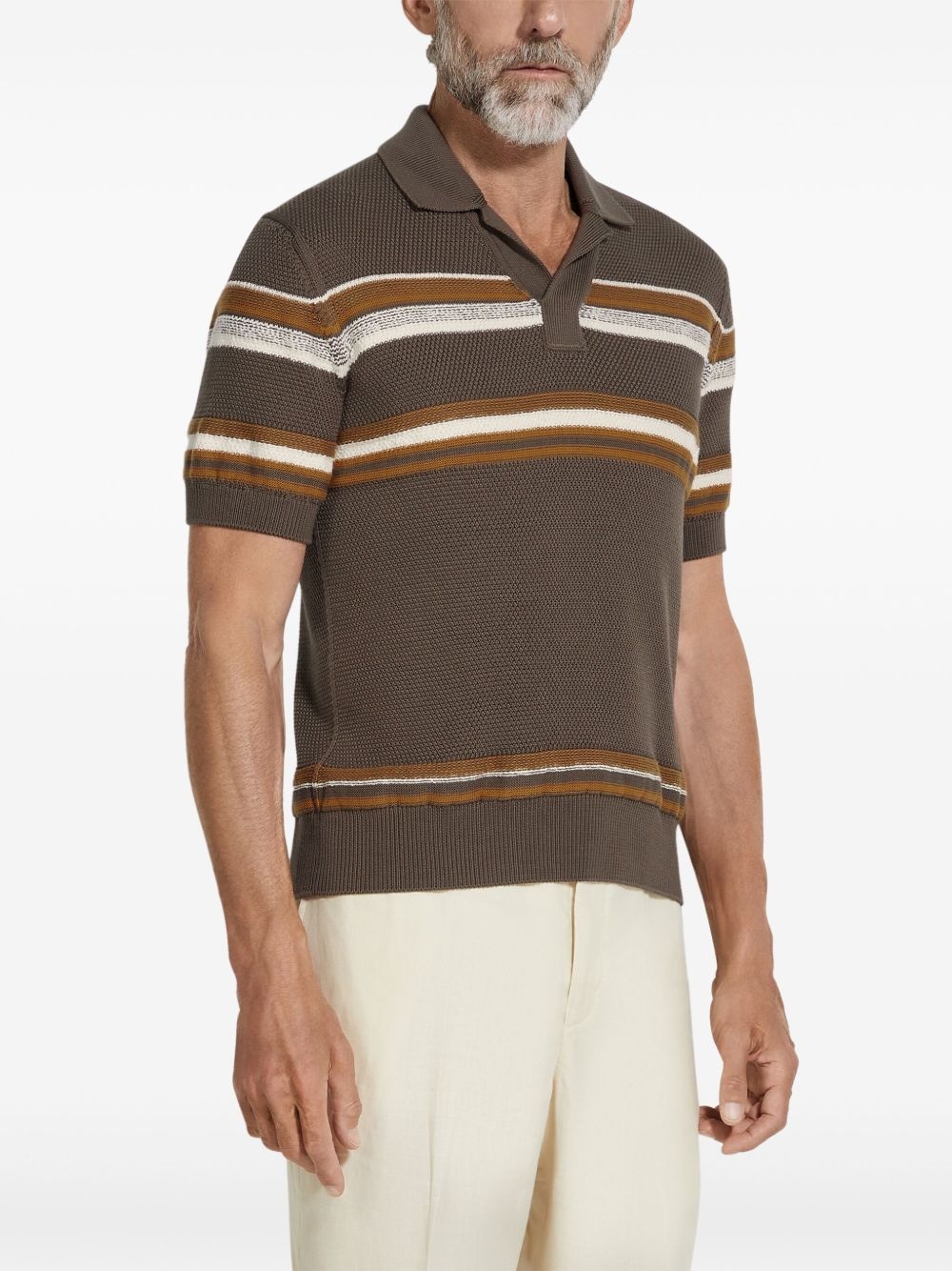 cotton-silk polo shirt - 3