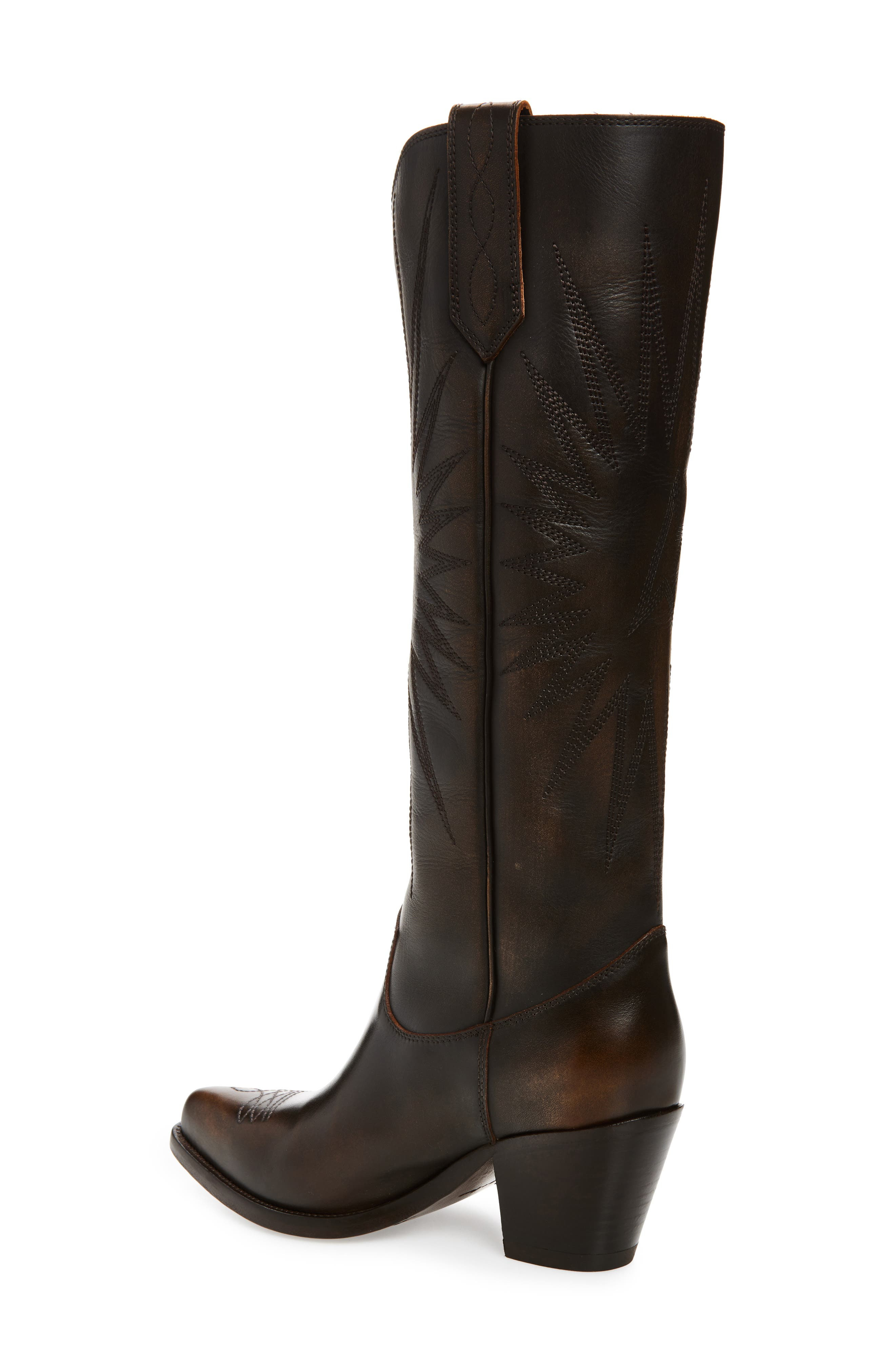 Golden Goose Wish Star Tall Western Boot in Dark Brown/Beige at Nordstrom - 2