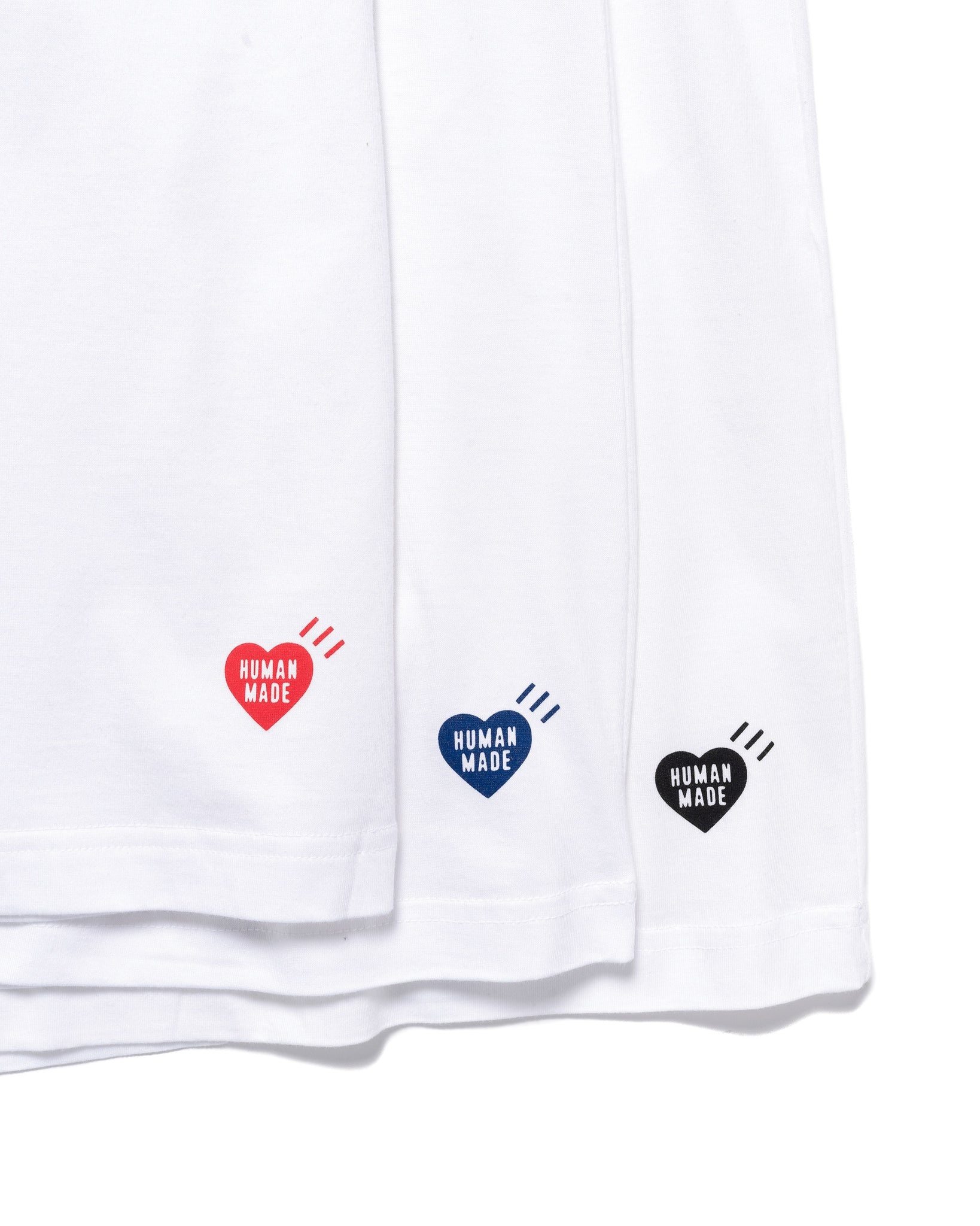 Human Made 3-Pack T-Shirt Set White | REVERSIBLE