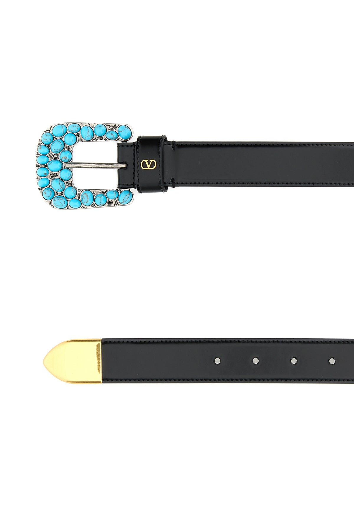 Black leather belt - 2