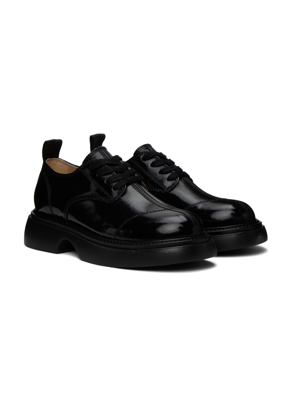 Black Everyday Lace-Up Derbys - 4