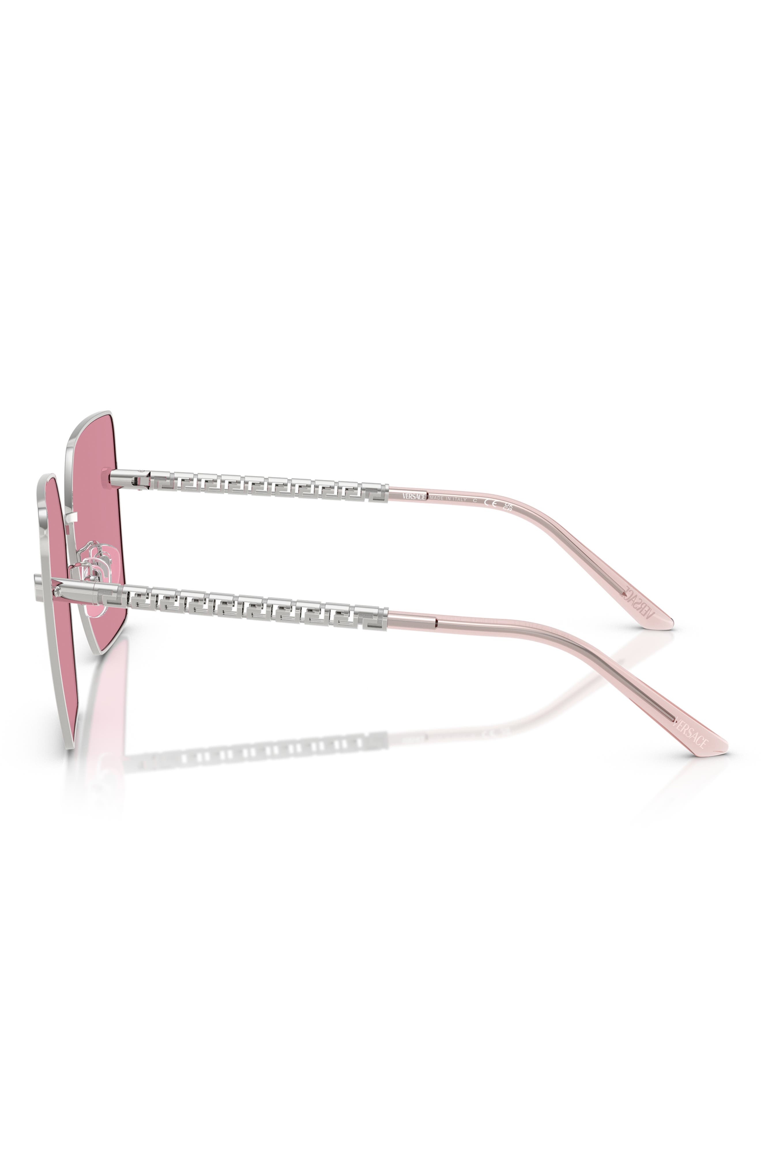 Versace 63mm Oversize Square Sunglasses in Silver at Nordstrom - 3