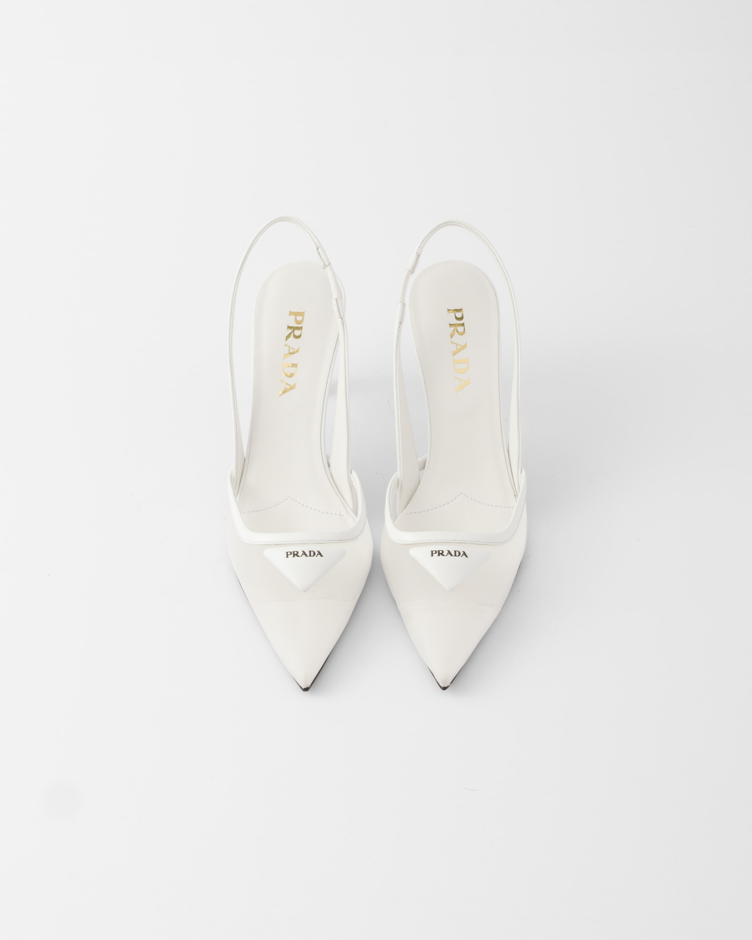 Mesh fabric slingback pumps - 3