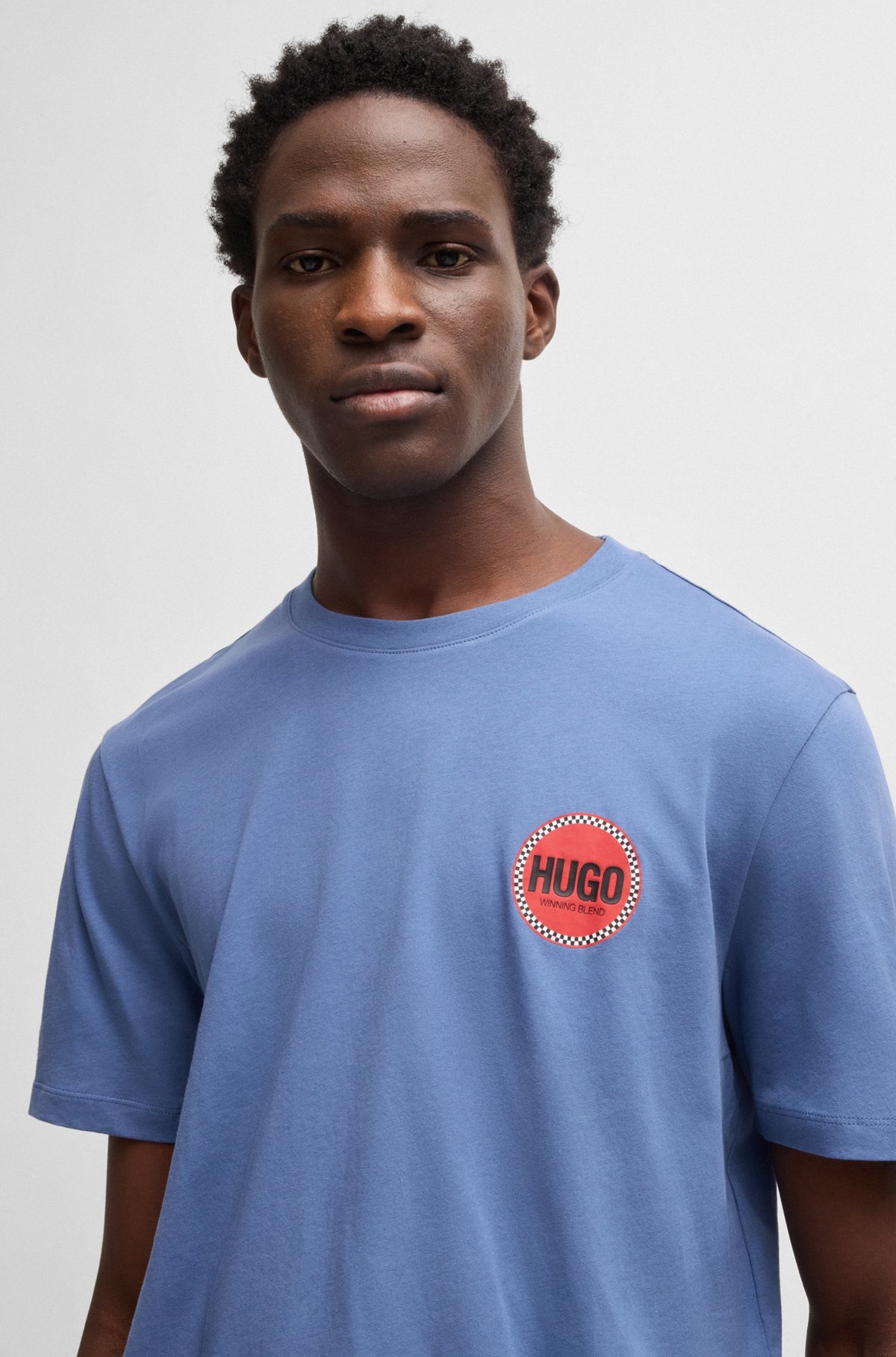 COTTON-JERSEY T-SHIRT WITH RACING LOGO PRINT - 3