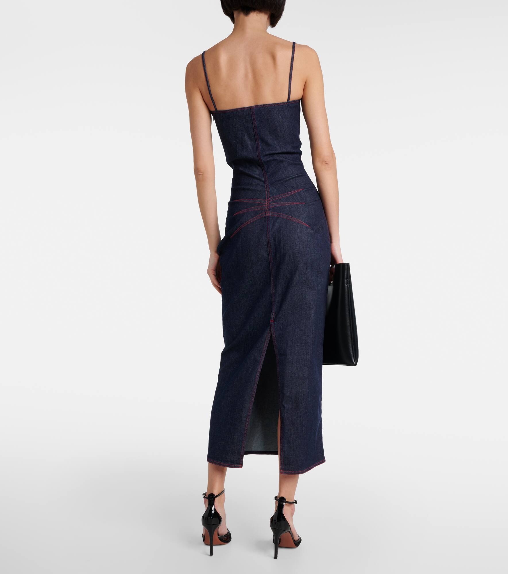 Denim midi dress - 3