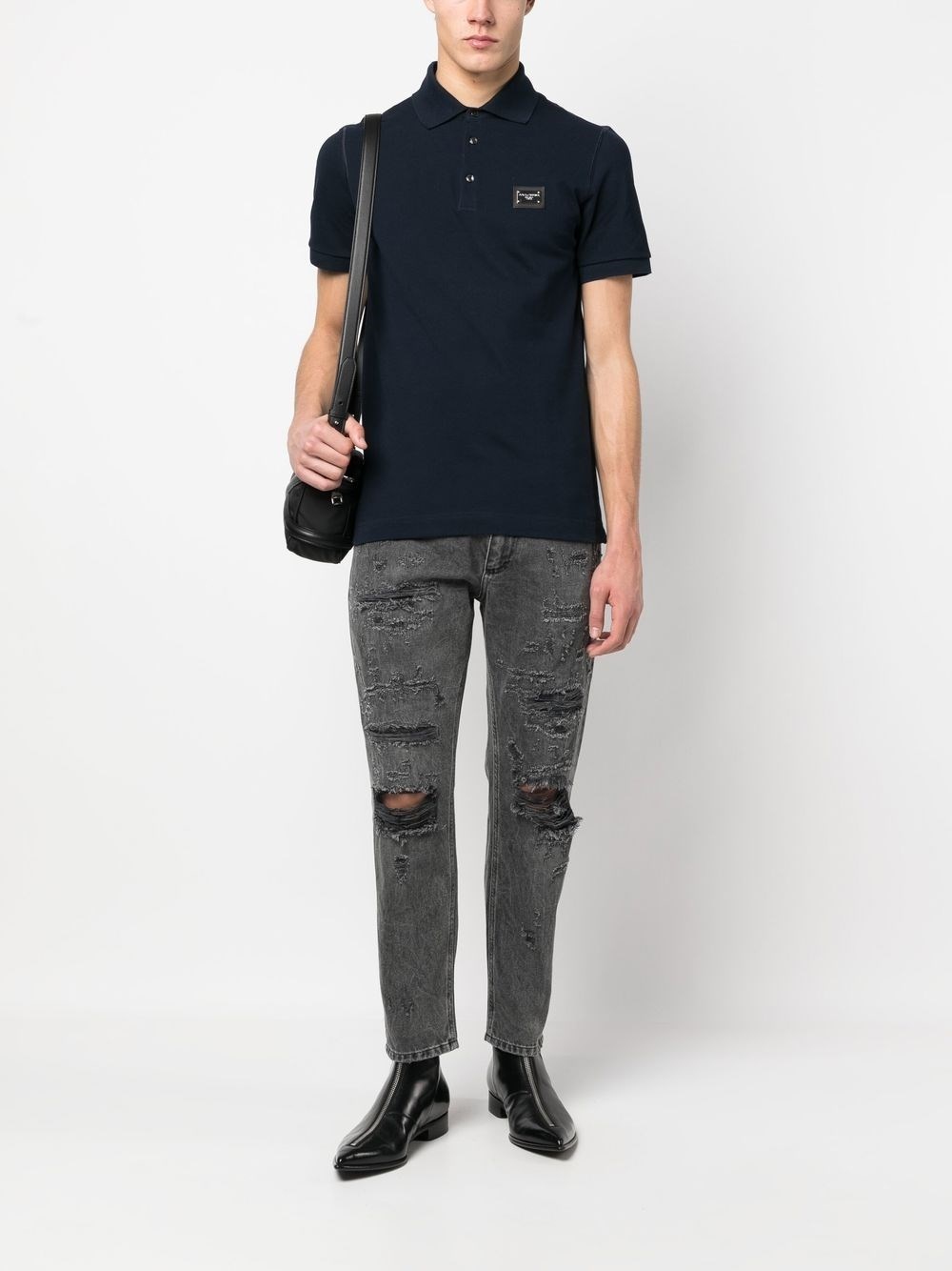 Logo cotton polo shirt - 4