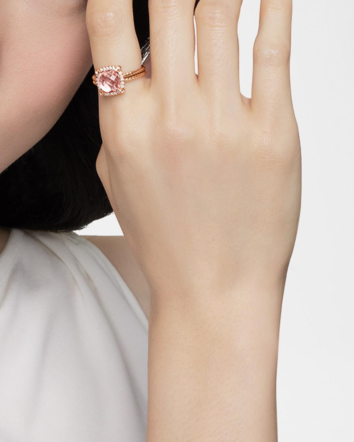 Chatelaine 18k Rose Gold Morganite Ring - 6