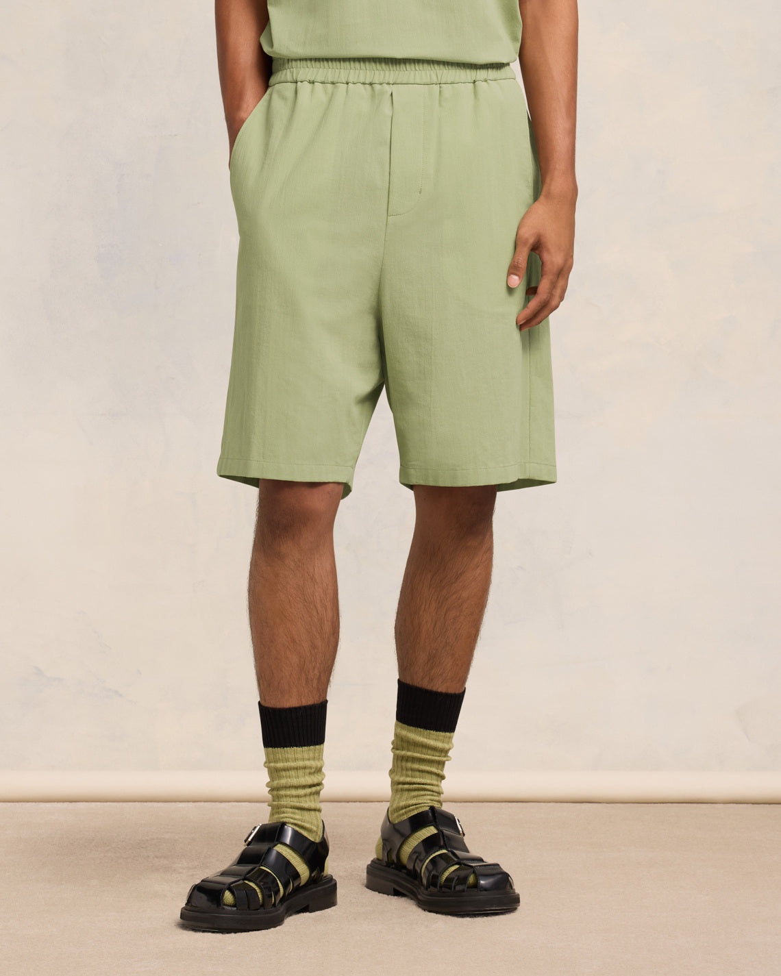 ELASTICATED WAIST BERMUDA SHORTS - 3