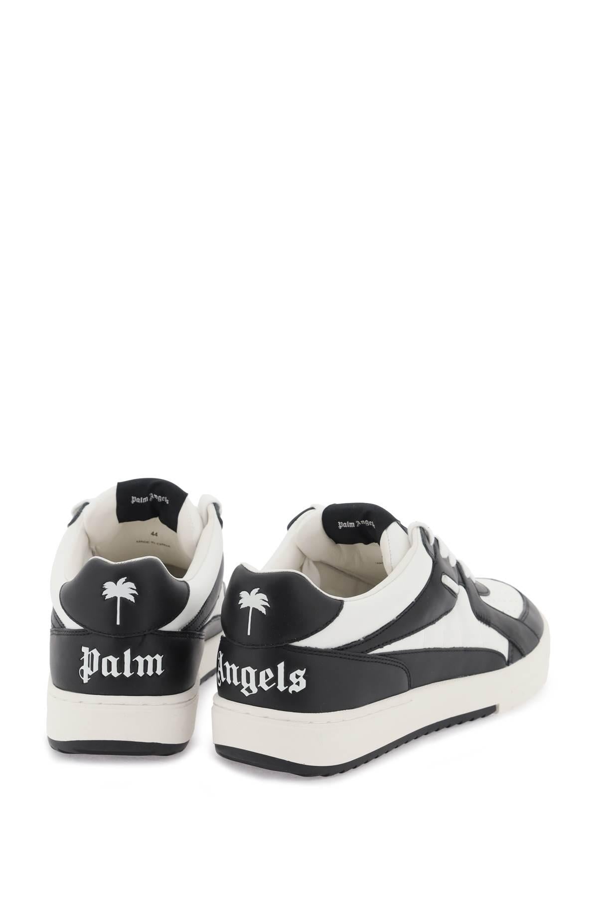 'PALM UNIVERSITY' TWO-TONE LEATHER SNEAKERS - 4