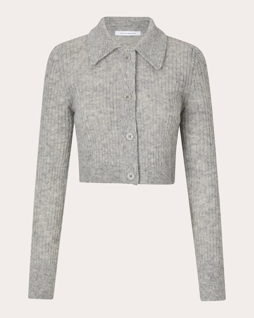 Jacqueline Ribbed Alpaca-Blend Cardigan - 1