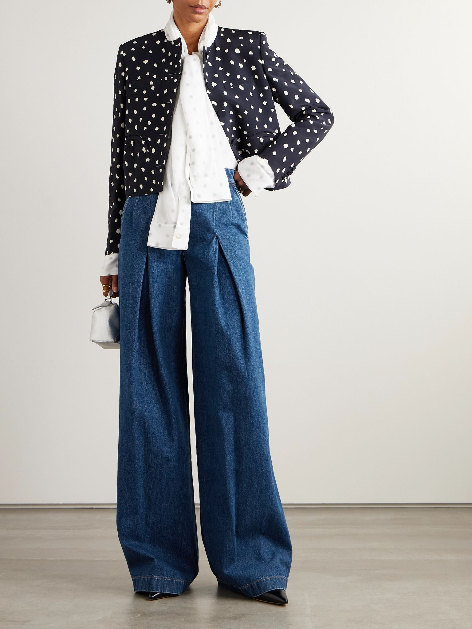 High-rise wide-leg jeans Blue - 2