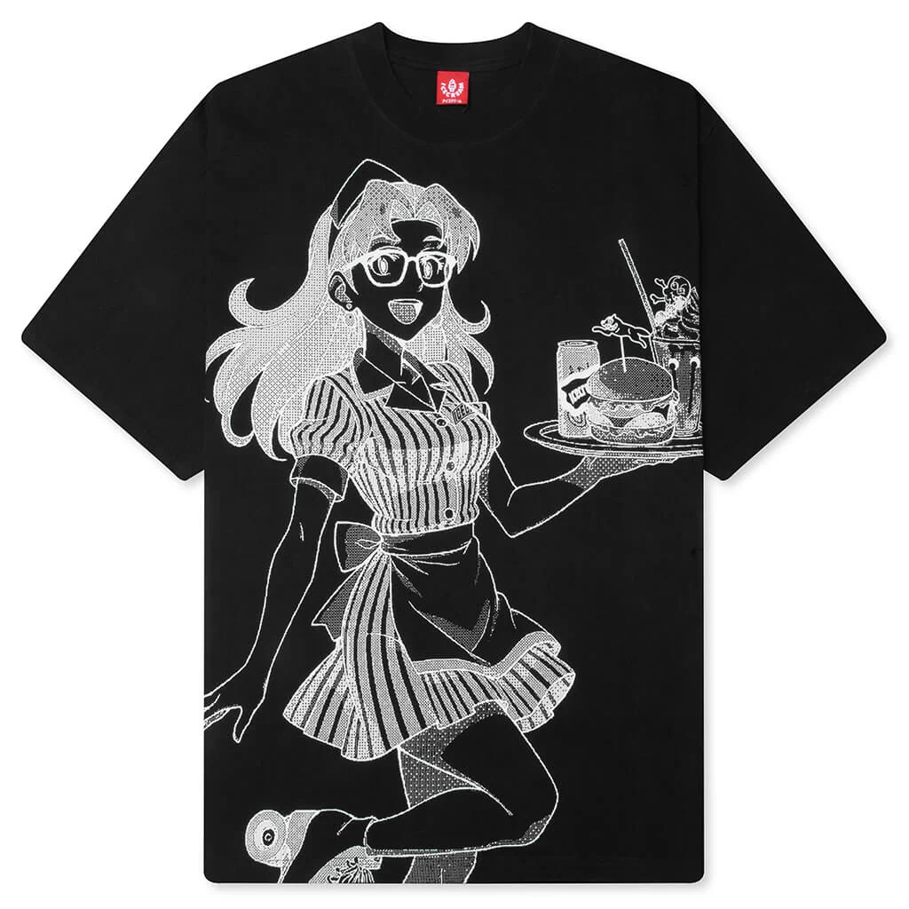 ORDER UP S/S KNIT TEE - BLACK - 1