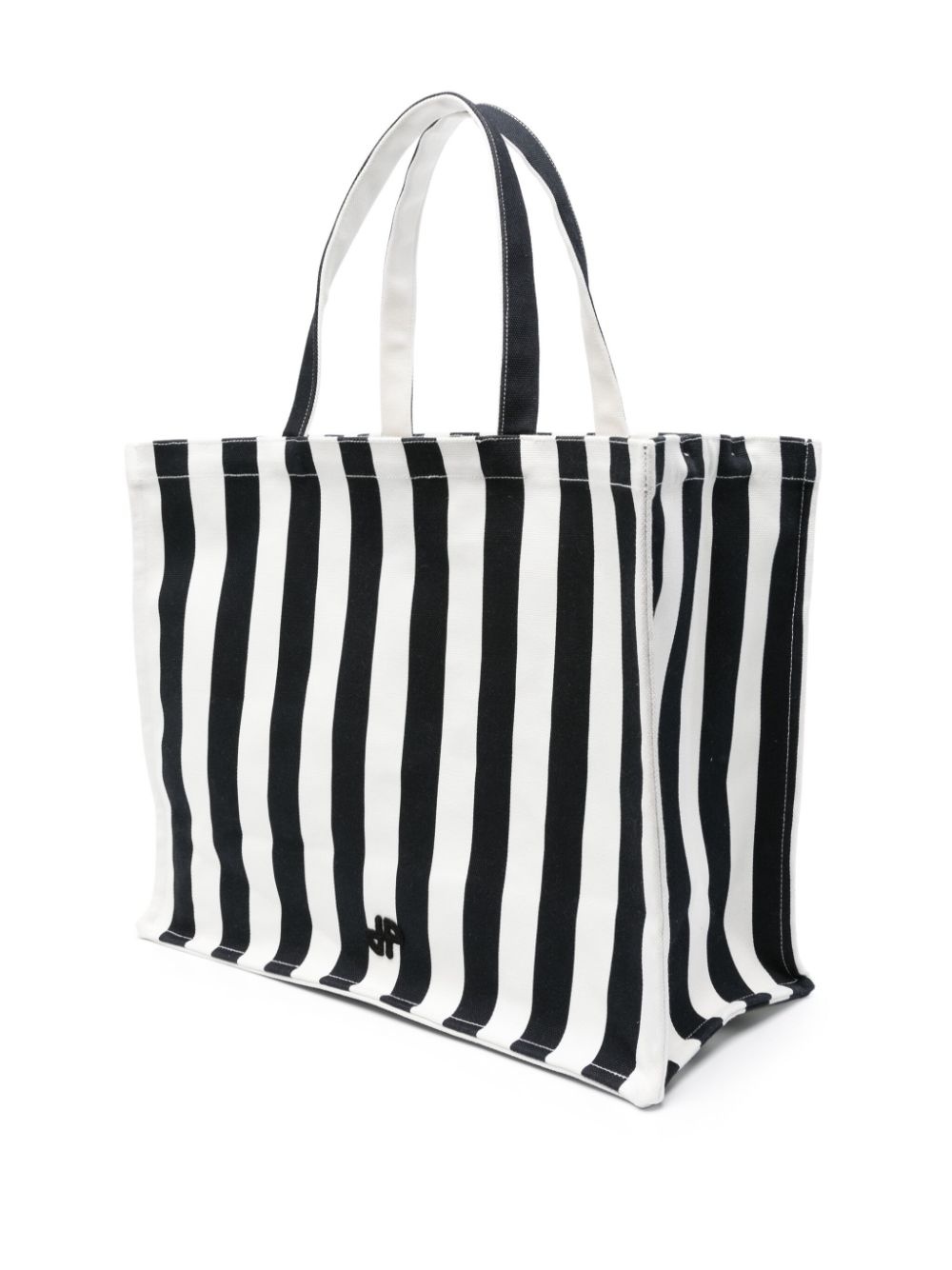 large JP striped tote bag - 3