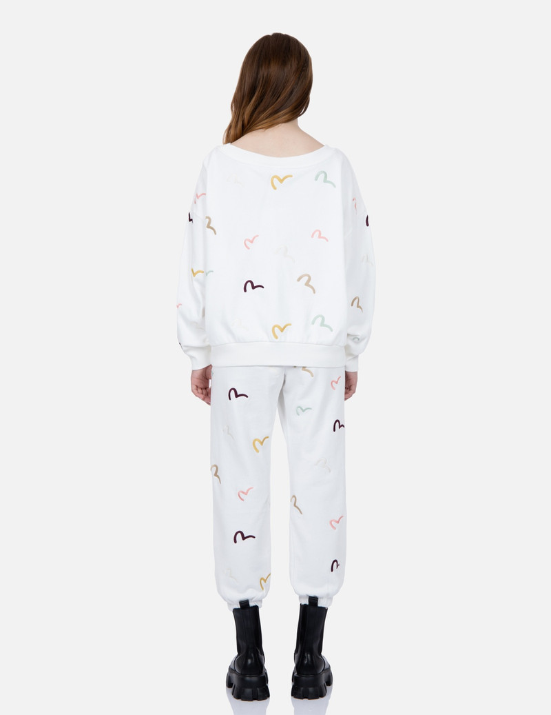 EVISU ALLOVER MULTI-COLOR SEAGULL EMBROIDERY SWEATSHIRT outlook