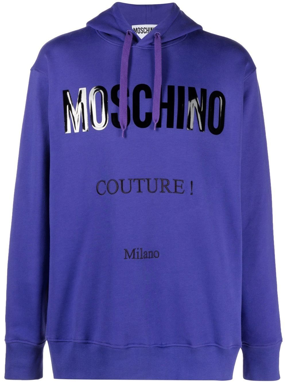 logo-print long-sleeved hoodie - 1